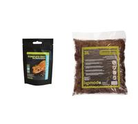 Komodo Crested Gecko Care Bundle - Complete Tropical Fruit & Insect Diet 60g + Habitat Moss 3L, Balanced Nutrition & Natural Habitat Setup for Reptiles