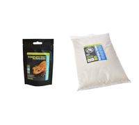 Komodo Crested Gecko Care Bundle - Complete Tropical Fruit & Insect Diet 60g + Natural Sand Substrate 5kg, Balanced Nutrition & Natural Habitat Setup for Reptiles
