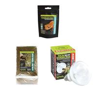 Komodo Crested Gecko Complete Diet 60g + Straw Terrain 12L + Solar D3 UV Basking 80W