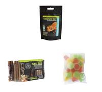 Komodo Crested Gecko Complete Diet Tropical Fruit & Insect 60 g + Flexi Stix Small Natural Décor + Jelly Pots Fruit Mix 30 Pack