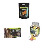 Komodo Crested Gecko Complete Diet Tropical Fruit & Insect 60 g + Flexi Stix Small Natural Décor + Jelly Pots Mixed Flavours 30 Pack