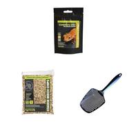 Komodo Crested Gecko Diet 60g + Coarse Beech Chips 12L + Sand Scoop Tool | Nutrition, Natural Bedding & Easy Cleaning for Geckos & Reptiles