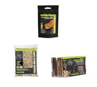 Komodo Crested Gecko Diet 60g + Coarse Beech Chips 6L + Flexi Stix Small | Nutrition, Natural Bedding & Enrichment Décor for Geckos & Reptiles