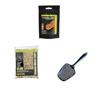 Komodo Crested Gecko Diet 60g + Coarse Beech Chips 6L + Sand Scoop Tool | Nutrition, Natural Bedding & Easy Cleaning for Geckos & Reptiles