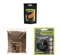 Komodo Crested Gecko Diet 60g + Coconut Terrain 12L + Analog Thermometer for Reptiles