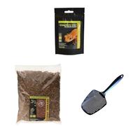 Komodo Crested Gecko Diet 60g + Coconut Terrain 12L + Sand Scoop Tool | Nutrition, Natural Bedding & Easy Cleaning for Geckos & Reptiles