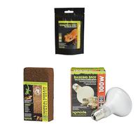 Komodo Crested Gecko Diet 60g + Tropical Terrain Brick 12L + 100W Basking Lamp