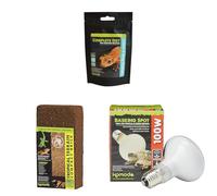 Komodo Crested Gecko Diet 60g + Tropical Terrain Brick 64g + 100W Basking Spot Lamp