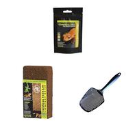 Komodo Crested Gecko Diet 60g + Tropical Terrain Brick + Sand Scoop | Nutrition, Natural Substrate & Easy Cleaning Tool for Geckos & Reptiles