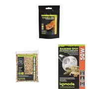 Komodo Crested Gecko Diet Papaya Banana Honey 60g + Beech Chips 12L + Adjustable Spot Bulb 50W