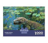Komodo Dragon 1000 Pieces Portable Jigsaw Puzzle for Adults Quirky, Abstract Design, Fun Details, Educational, Challenging 70x50cm/1000pcs