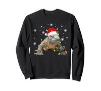 Komodo Dragon Christmas Lights Funny Santa Animal Lover Xmas Sweatshirt