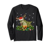 Komodo Dragon Christmas Lights Reindeer Santa Adult & Kids Long Sleeve T-Shirt