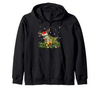 Komodo Dragon Christmas Lights Reindeer Santa Adult & Kids Zip Hoodie