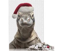 Komodo Dragon Christmas Portrait Puzzles 1000 Pieces for Teenagers Gifts Puzzle Jigsaws for Adults for Adults 1000pcs (75x50cm)