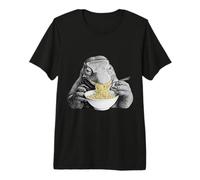Komodo Dragon Eating Ramen Noodles Funny Reptile Lover Premium T-Shirt