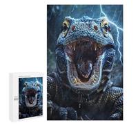 Komodo Dragon Lightning Jigsaw Puzzle, 1000 PCS, Indoor Activity for The Home, A for Adult Puzzle Lovers, for Family Fun