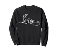 Komodo Dragon Line Art Reptile Illustration Lizard Sweatshirt