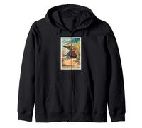 Komodo Dragon Tarot Card Komodo Dragon Zip Hoodie