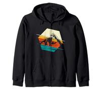 Komodo Dragon Vintage Animal Reptile Lovers Gifts Zip Hoodie