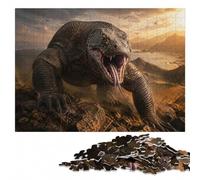 Komodo Dragon with Mouth Open Jigsaw Puzzle for Adults | Image-area sorting: less screen time at home on weekends.