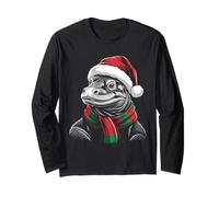 Komodo Dragon Xmas Santa Hat Scarf Christmas Costume Long Sleeve T-Shirt