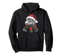 Komodo Dragon Xmas Santa Hat Scarf Christmas Costume Pullover Hoodie