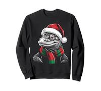Komodo Dragon Xmas Santa Hat Scarf Christmas Costume Sweatshirt