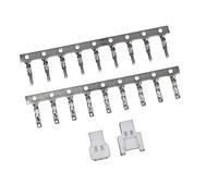 Komodo Electronics 51005/51006 2.0mm 2-pin Wire-to-Wire Crimp Connector Plug + Wire Socket + Crimps, Pack of 10 Compatible With Molex MicroBlade