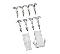 Komodo Electronics EL 4.5mm 2-pin Wire-to-Wire Crimp Connector Plug + Wire Socket + Crimps, Pack of 5 Compatible With JST EL