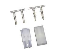 Komodo Electronics L6.2 6.2mm 2-pin Wire-to-Wire Crimp Connector Plug + Wire Socket + Crimps, Pack of 10 Compatible With KET ø2.0 (Tamiya)
