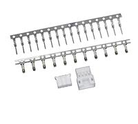Komodo Electronics PH/PHA 2.0mm 4-pin Wire-to-Wire Crimp Connector Plug + Wire Socket + Crimps, Pack of 5 Compatible With JST PH/JST PHA
