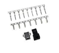 Komodo Electronics SM 2.5mm 3-pin Wire-to-Wire Crimp Connector Plug + Wire Socket + Crimps, Pack of 10 Compatible With JST SM