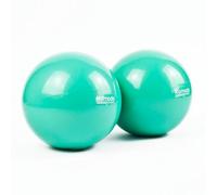 Komodo 2x Weighted Toning Balls Soft Pilates Yoga (Green, 2 x 0.5kg = 1kg)