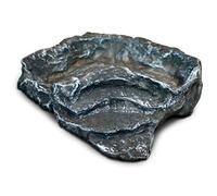 Komodo Terraced Dish, Large, Grey, Reptile Feeding Dish, Reptile Water Dish, Rock Bowl
