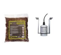 Komodo Habitat Moss 3 L & Ceramic Lamp Fixture with Mounting Bracket - Reptile Substrate and Lighting Setup