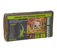 Komodo Habitat Moss Compact Brick for Reptile Cage Habitat Premium Natural Non Toxic Substrate Durable Long Lasting Moisture Control