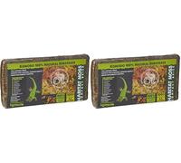 Komodo Habitat Moss Compact Brick for Reptile Cage Habitat Premium Natural Non Toxic Substrate Durable Long Lasting Moisture Control (Pack of 2)