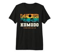 Komodo Indonesia Retro Sunset Indonesian Vacation Premium T-Shirt