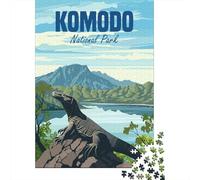 Komodo National Park 1000 Piece Jigsaw Puzzle, 38x26cm/1000pcs, for Adults, White Cardboard Construction, Screen-Free Leisure And Family Time