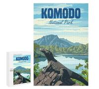 Komodo National Park Puzzle for Adults, 1000 PCS, Illustrated Jigsaw Edition, A Festive Present for Jigsaw Enthusiasts, at Home
