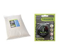 Komodo Natural Sand 5.03 kg & Analog Thermometer - Reptile Substrate and Habitat Monitoring Kit