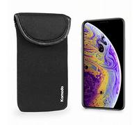 KOMODO Neoprene Case for Apple iPhone XS Max - Black Phone Pouch Sock Cover