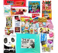 Komodo Pantry 25 pc Japanese Dagashi Sweet Box + Anime stickers + Kawaii Toy, Umaibo, Triol, Ramune Candy, Japanese Snack, Japanese Candies, Anime Gift, Birthday Gift, Japanese Gift