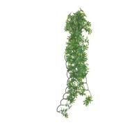 Komodo Papaya Leaf Vine Reptile Cage Decor for Terrarium Jungle Habitat Lush Greenery Realistic Non Toxic Plant Hanging Accessory - 60cm