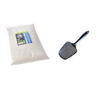 Komodo Reptile Care Bundle - Natural Sand Substrate 5.03kg + Sand Scoop with Fine Holes (6g), Safe Bedding & Durable Spot Cleaning Tool