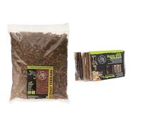 Komodo Reptile Habitat Bundle - Coconut Terrain Substrate 12L + Flexi Stix Small Terrarium Decor (240g), Natural Bedding & Enrichment for Reptiles, Amphibians & Invertebrates