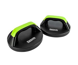 KOMODO Rotating Push Up Handles Press Up Bars Grips Stand (Green)