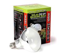 Komodo Solar D3 UV Basking Bulb Heat and Light Bulb for Desert & Tropical Reptile Habitats, Terrarium & Vivarium Lighting 125W