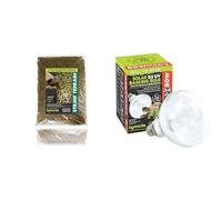 Komodo Straw Terrain 12L Solar D3 UV Basking Bulb 80W | Natural Reptile Substrate & Essential UV Heating Bundle